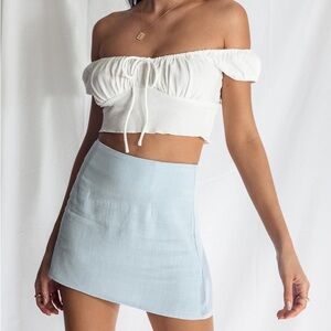 Princess Polly Selby mini skirt blue